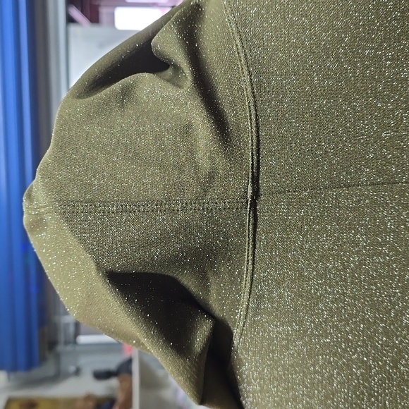 Savage X Fenty Olive Green Sparkle Sleep & Shine Hooded Zip-up Onsie Jumpsuit 3X - Picture 7 of 9